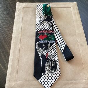 Tabasco Artistic Black and White Men's Tie